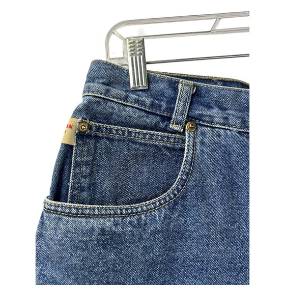 Vintage 80s/90s Lawman Jeans Size 13 High-Waisted Denim Shorts Blue Western - Picture 11 of 11